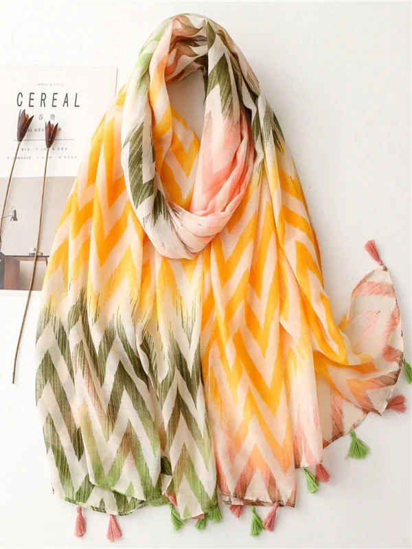 ZigZag Print lawn Hijab