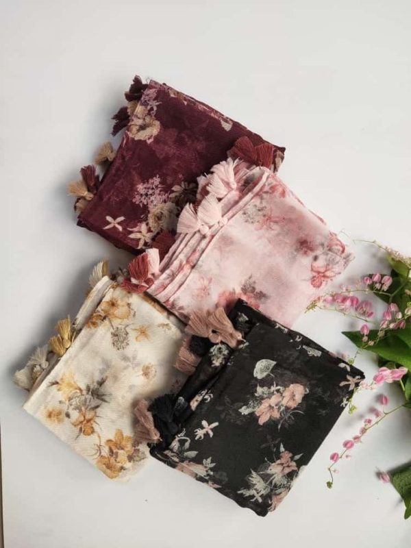 Leaf Veil Print lawn Hijab